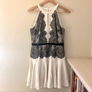 BCBGMaxAzria Black and White lace dress